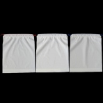 【ポリ袋】巾着袋 乳白 Lサイズ350×420mm(光沢あり)