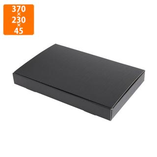 【化粧箱】SK-163 うなぎ箱 絹目格子 黒 大 370×230×45mm (100枚入) | 包装資材・袋の通販モール イチカラ