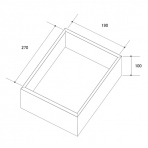 【化粧箱】L-176 ホワイト 小 270×190×100mm (50枚入)