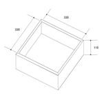 【化粧箱】LT-G9A ワールドグロス白 330×330×115mm (50枚入)