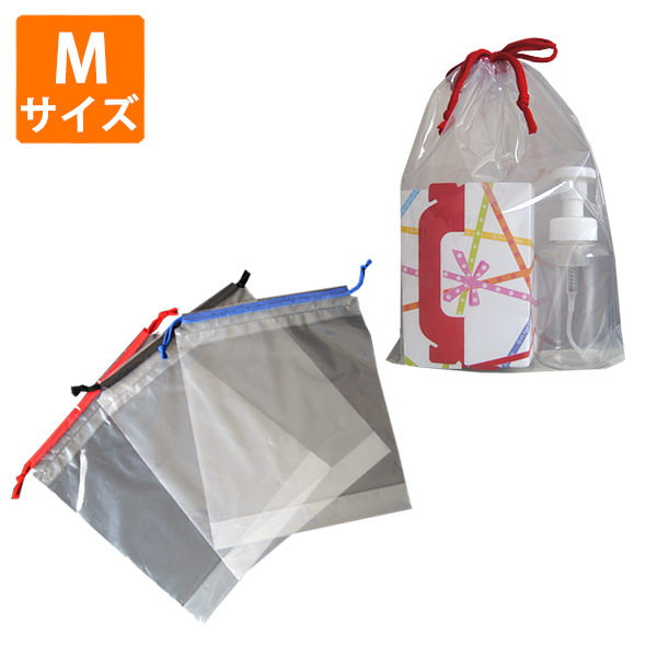 ポリ袋】巾着袋 透明 Mサイズ270×330mm(光沢あり) | 包装資材・袋の通販モール イチカラ
