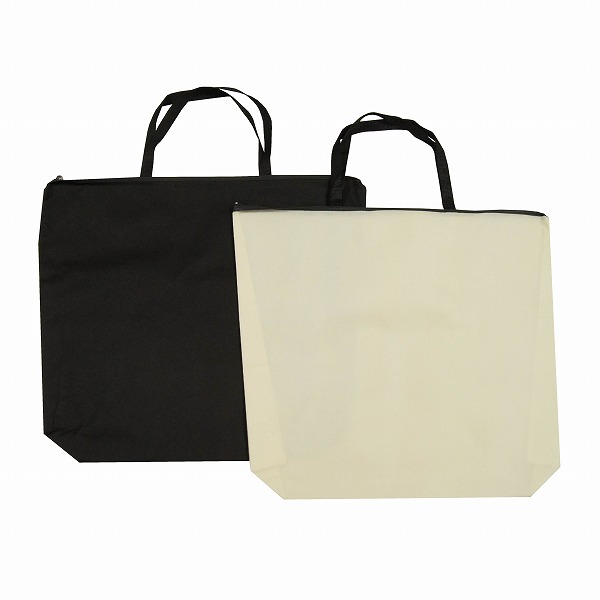 不織布】ファスナー付きバッグM(黒)〈10枚入り〉 | 包装資材・袋の通販 