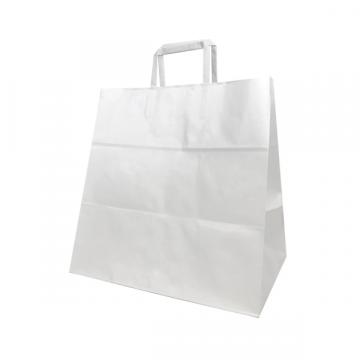 【紙袋】既製品手提袋 平紐 320×220×320mm 白(200枚入) F4G22187