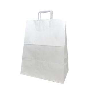 【紙袋】既製品手提袋 平紐 320×220×410mm 白(200枚入) F4G22189