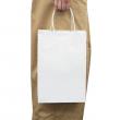 【紙袋】紙袋220×110×320mmPP貼り Sサイズ (白)