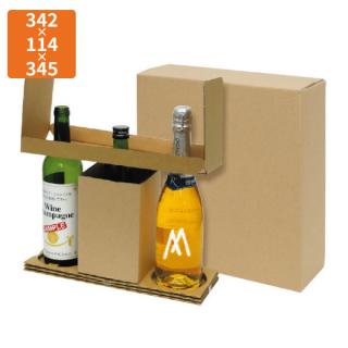 化粧箱】K-1287 和洋酒兼用3本 お値打ち宅配箱 342×114×345mm (50枚入) | 包装資材・袋の通販モール イチカラ