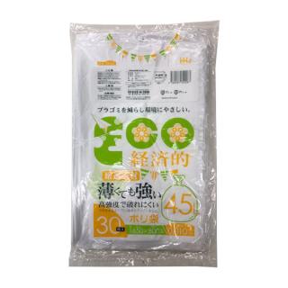 ポリ袋】 45L ゴミ袋 (厚み0.01 半透明) KH53 (30枚入) | 包装資材・袋