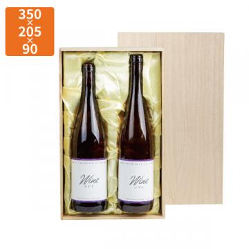 【化粧箱】K-422 ロングワイン用木箱2本 350×205×90mm (20個入)