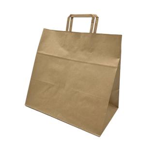 紙袋】既製品手提袋 平紐 260×160×260mm 茶 F3G11655 | 包装資材・袋の 