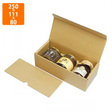 【化粧箱】EE-540 ジャム瓶　箱　3個 250×111×80 (100枚入)