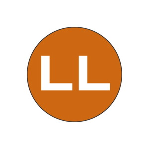 【シール】 LL 15×15mm LQ402 (1000枚入り)