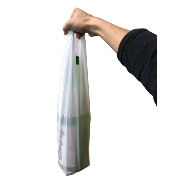ポリ袋】 レジ袋ワイン・五合瓶1本用(白) TS-05 (100枚入) | 包装資材