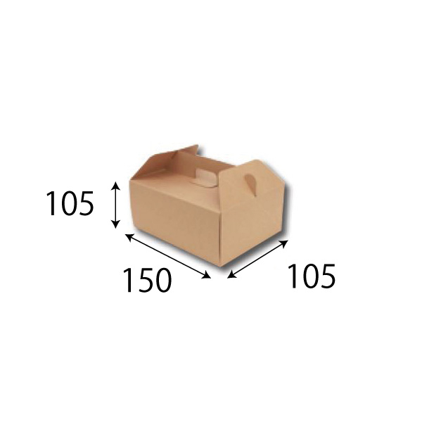 ケーキ箱】 ネオクラフトキャリーBOX S 150×105×105+50 (20枚入 
