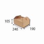 【ケーキ箱】 ネオクラフトキャリーBOX LL  240×190×105+50 (20枚入)