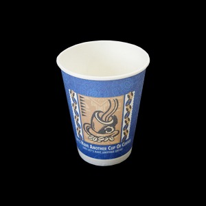 【紙コップ】断熱性発泡 SM-275D レッツコーヒー(ブルー) 9オンス 272ml (50個入)