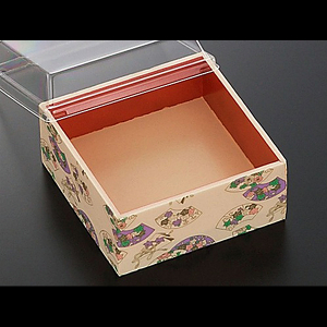 【弁当容器】さが野4寸 千扇 120×120×53mm