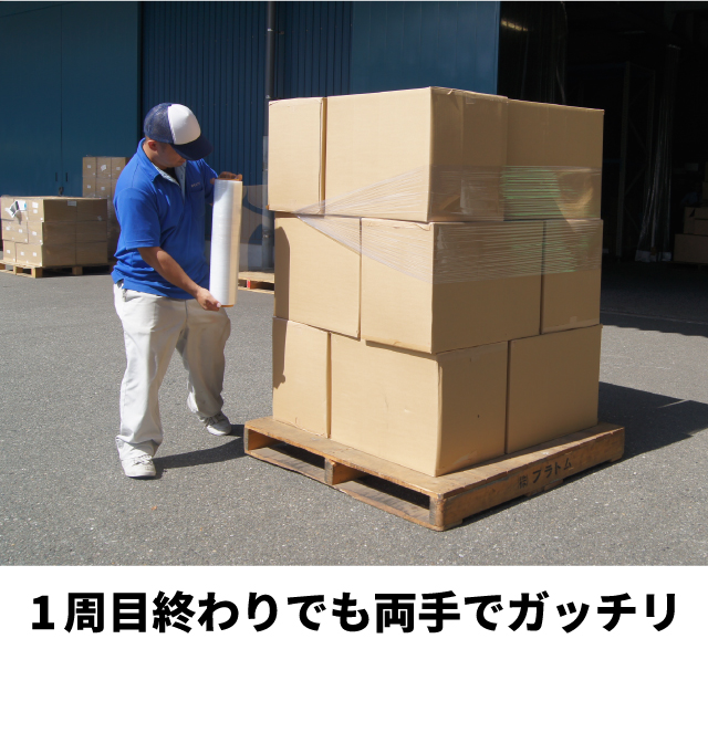 1周目終わりでも両手でガッチリ